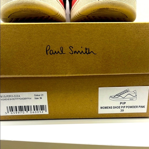 Paul Smith Powder Pink Sneakers with Blue Accents - Picture 2 of 8